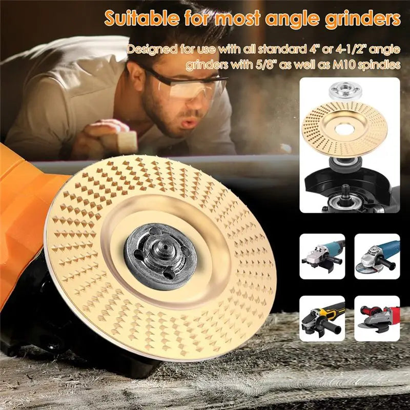A36T-13Pcs Wood Carving Disc Set Bushing Angle Grinder Wood Grinding Wheel Burr Rasp Polishing Rotary Tool Accessories Peaceful Pleasures Health and Wellness
