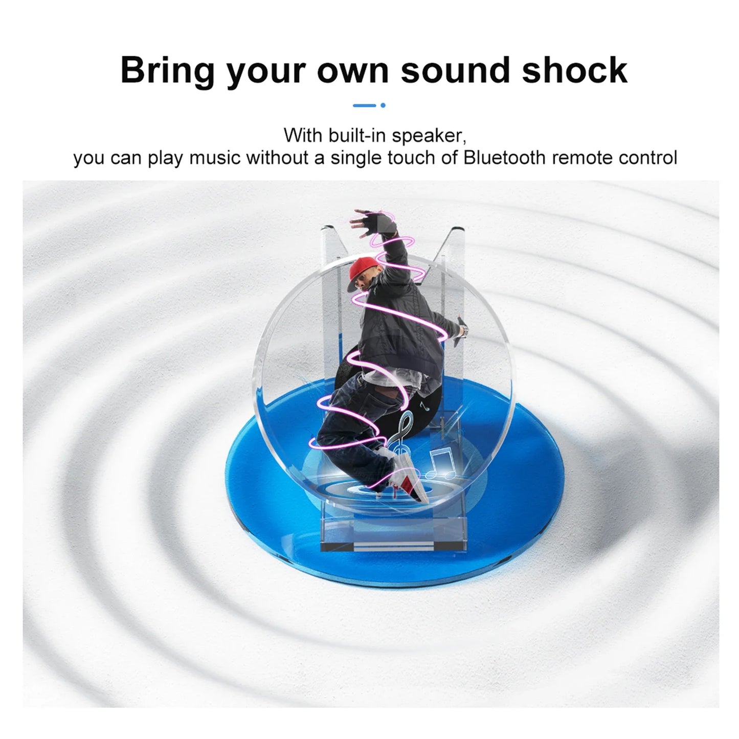 Mini 3D Holographic Projector Fan – LED Hologram Display