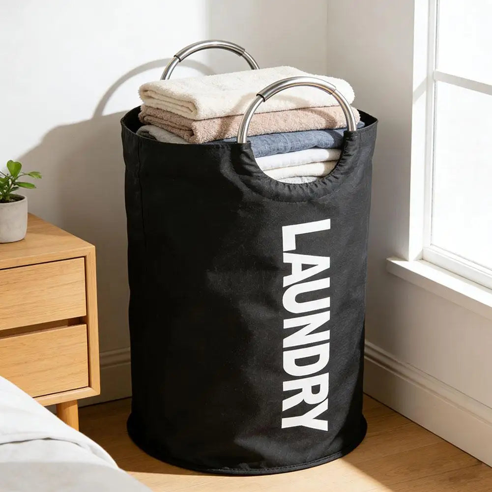 Durable Large Capacity Bag Foldable Oxford Fabric Laundry Hamper Storage Basket With Handles Portable Clothes Shopping Tote Bag Peaceful Pleasures Health and Wellness