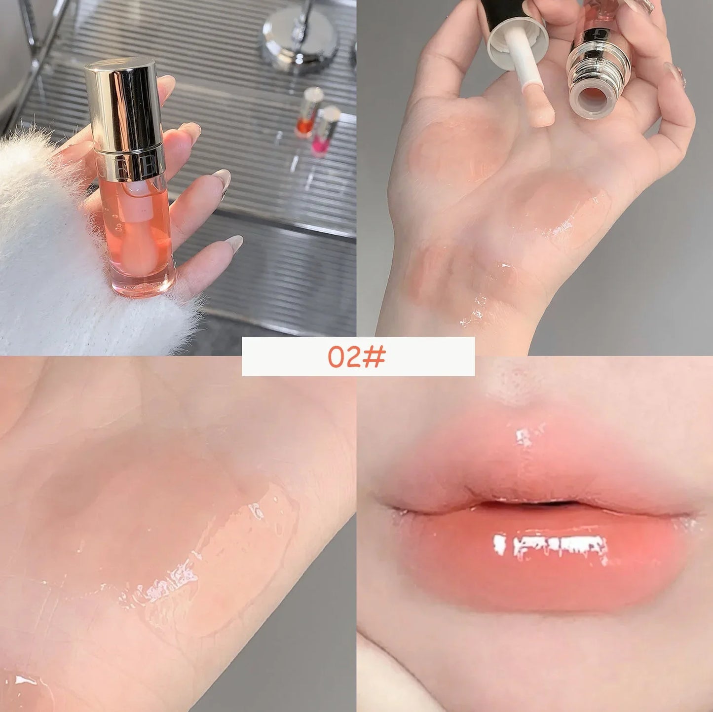 Strawberry Jelly Lip Oil Gloss – Glossy Tint & Hydrating Balm