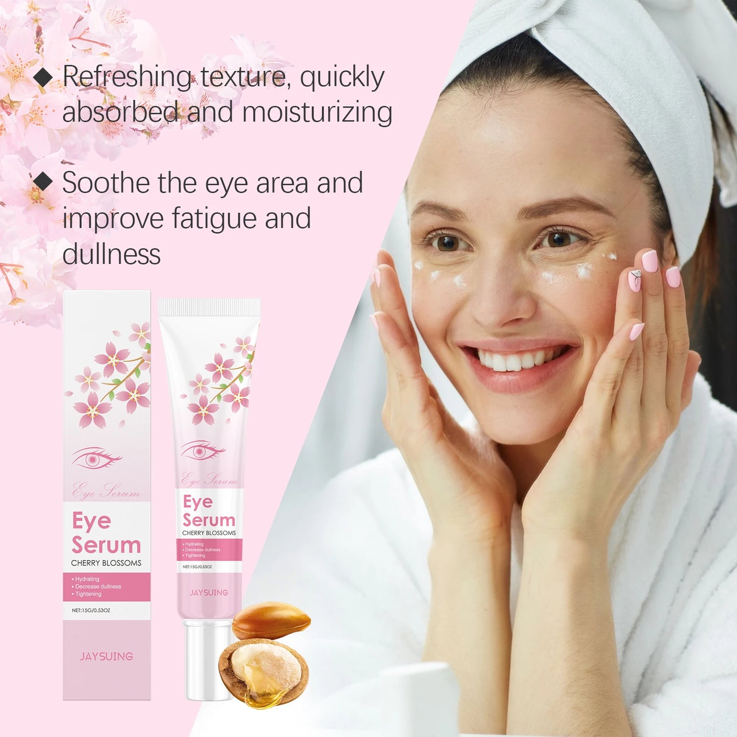 Sakura Eye Serum for Dark Circles & Puffiness Peaceful Pleasures Health and Wellness