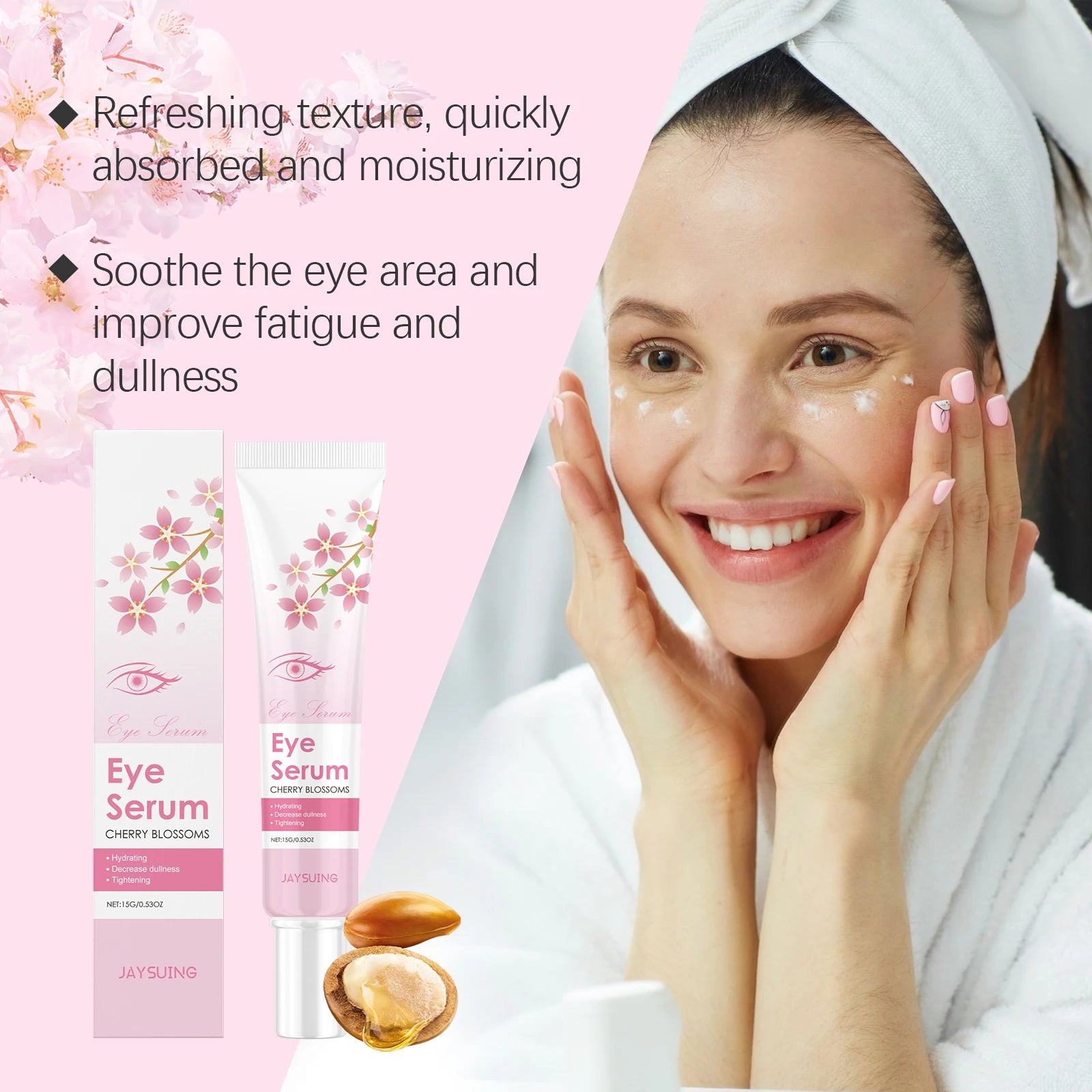 Sakura Eye Serum for Dark Circles & Puffiness Peaceful Pleasures Health and Wellness
