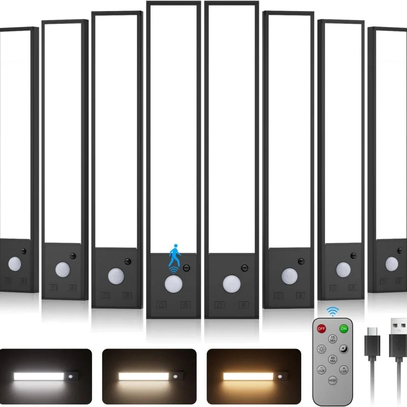 RUNTOIN Motion Sensor LED Cabinet Light | Dimmable USB Rechargeable