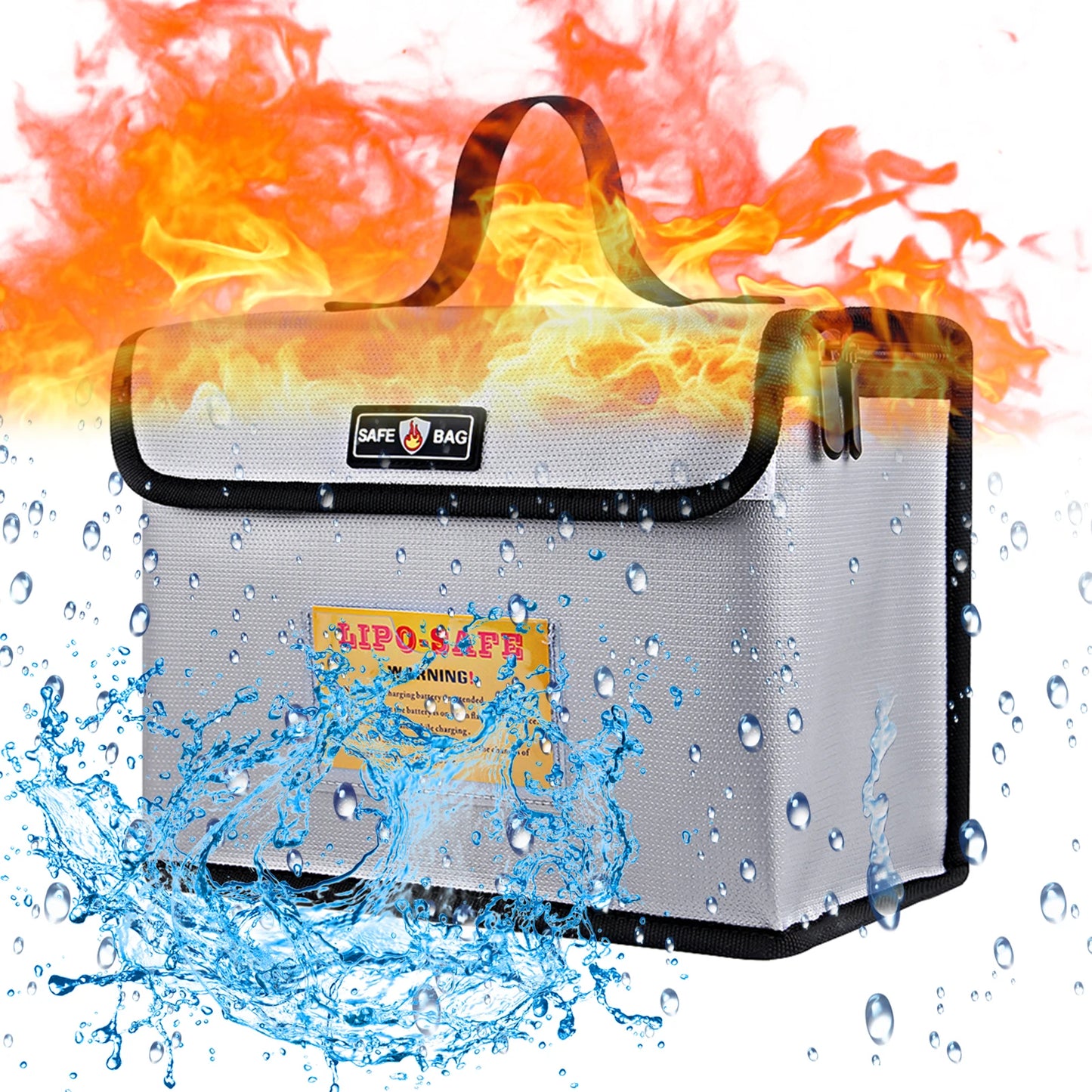 Fireproof LiPo Battery Safe Bag | 1000°C Double Zipper Protection