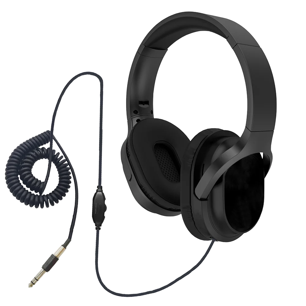 Metal Detector earphone Professional Metal Detector such as MD-6250 TX-850 Headphone Round hole Metal Detector headset Peaceful Pleasures Health and Wellness Black