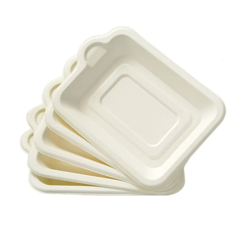 100-Pack Biodegradable Square Disposable Paper Plates | Eco Cake