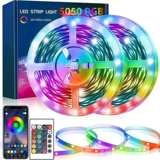 20M RGB LED Strip Lights | Music Sync, Bluetooth & USB RGB LED Strip Light Peaceful Pleasures Health and Wellness