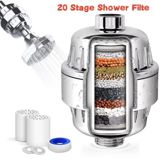 15-Stage Shower Filter | Activated Carbon Chlorine Removal Shower Water Filter Oasis Select