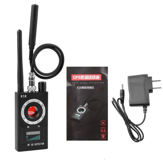 New K18 Multi-function Anti-Candid Cam Wireless Lens Device Finder 1MHz-6.5GHz GSM Audio Bug Finder GPS Signal RF Tracker Detect Peaceful Pleasures Health and Wellness