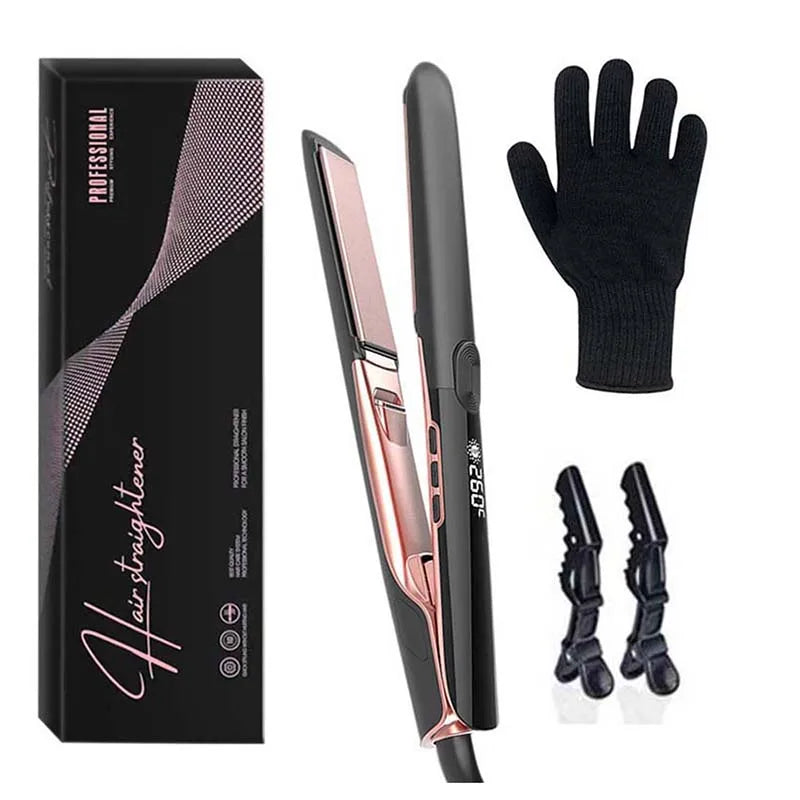 Straight hair straightener, negative ion, straight hair and curly hair dual-use, multifunctional two-piece straight plate clip Peaceful Pleasures Health and Wellness black US