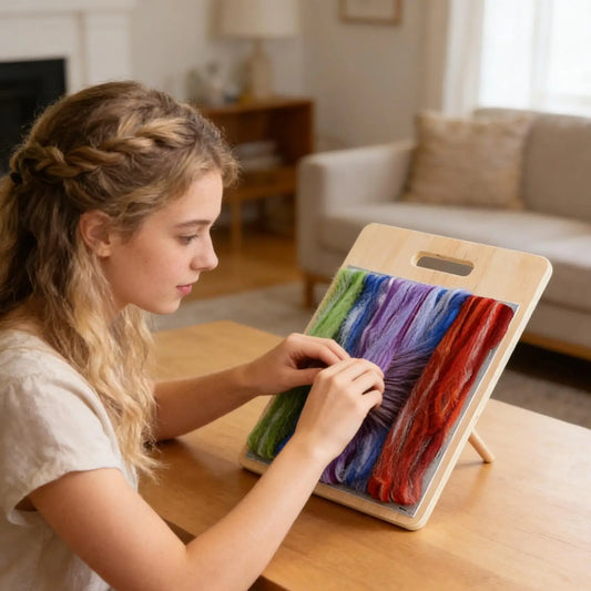 Wooden Wool Blending Board Adjustable Carding Board Wool for Home Beginners Enthusiasts Women Wife Mother Grandmother Peaceful Pleasures Health and Wellness