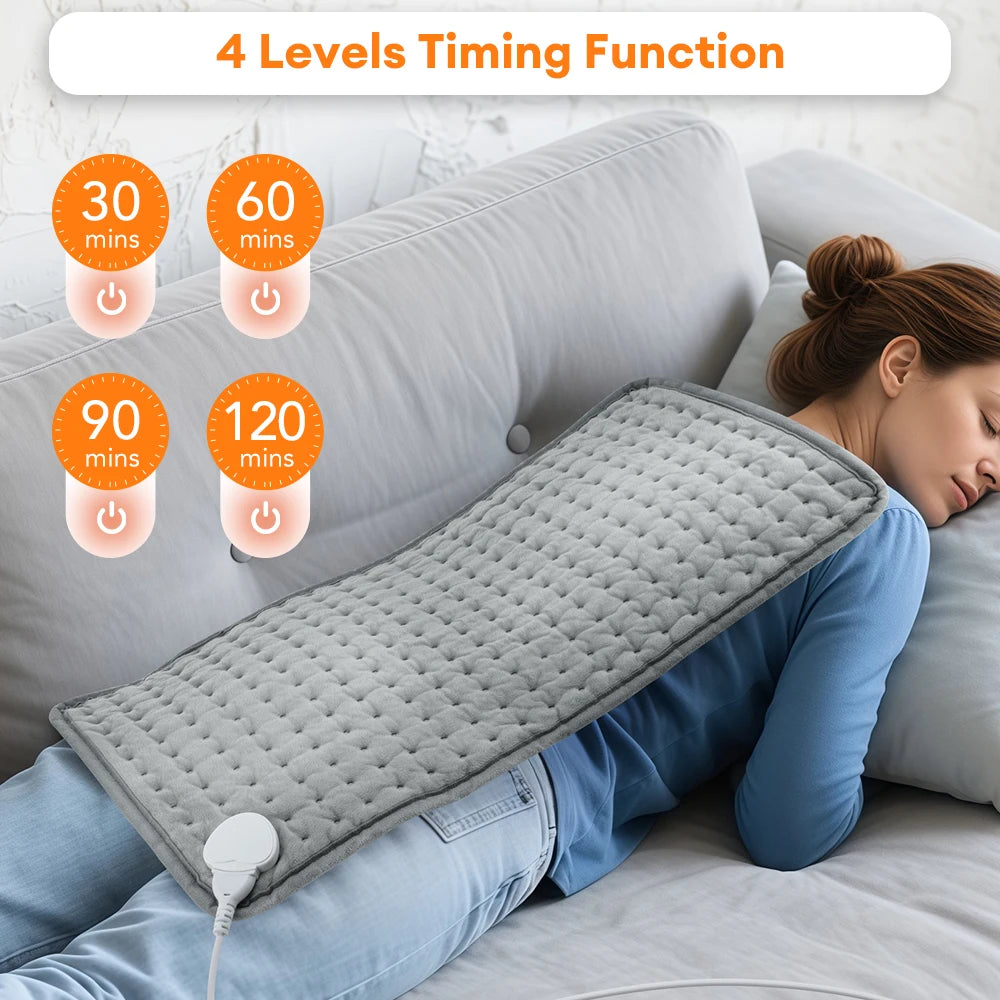 Electric Heating Pad Menstrual Period Adbomen Winter Blanket Waist Shoulder Leg Warming Mat 9 Heating & 4 Timer Home Office Use Peaceful Pleasures Health and Wellness