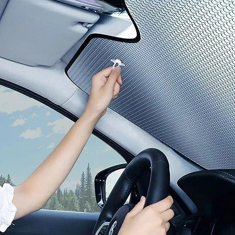 Foldable Car Windshield Sunshade UV & Heat Protection 140×70cm