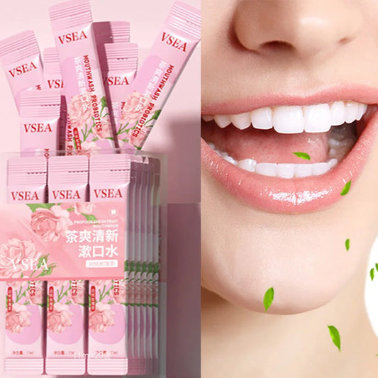 DR.DAVEY White Peach Rose Tea Mouthwash – 20 Portable Sachets Portable Mouthwash Oasis Select White peach rose tea Combo adults