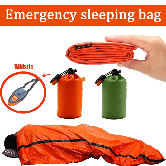 Portable Insulated sleeping bag Waterproof Emergency Survival Outdoor Edc Camping Gear Thermal Sack First Aid Rescue Kit Mylar Peaceful Pleasures Health and Wellness