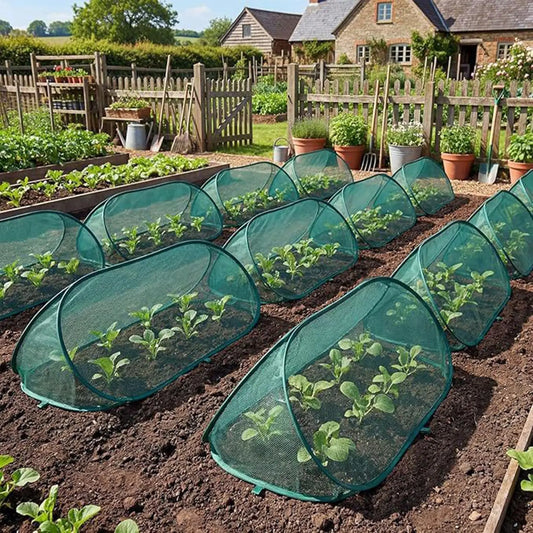 Pop-Up Garden Netting Plant Cover with 6 Stakes | Mesh Dome Garden Plant Cover Peaceful Pleasures Health and Wellness