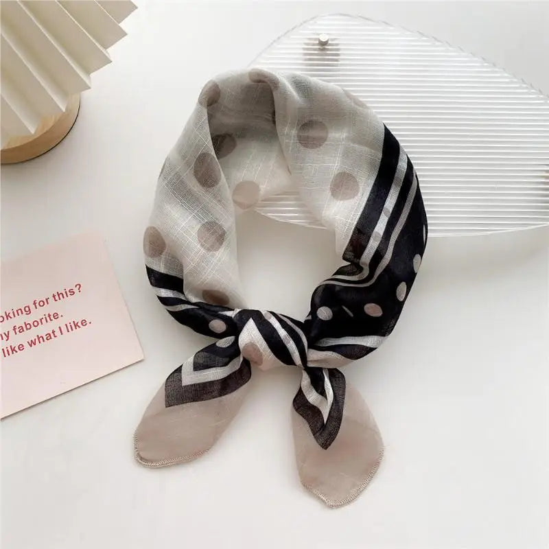 58cm Square Scarf – Handkerchief Print Neck, Hair & Bag Wrap