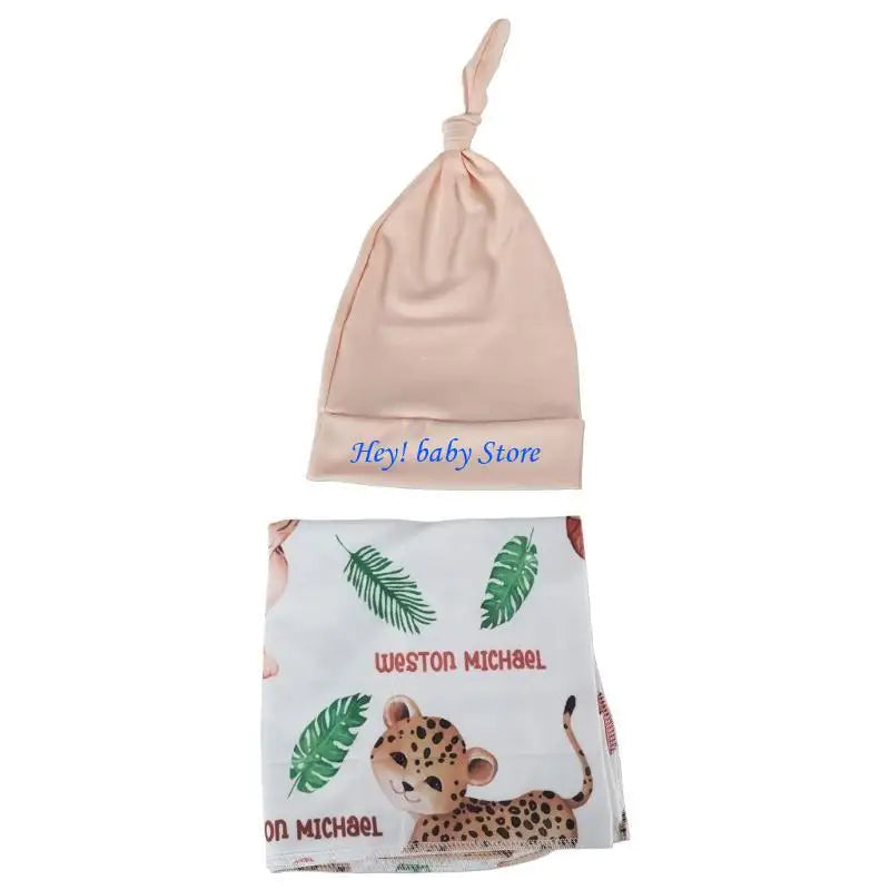 Bamboo Newborn Swaddle Blanket & Turban Hat Set | 25 Colors