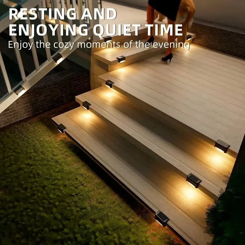 Solar LED Stair & Fence Lights | IP65 Waterproof Garden Lights