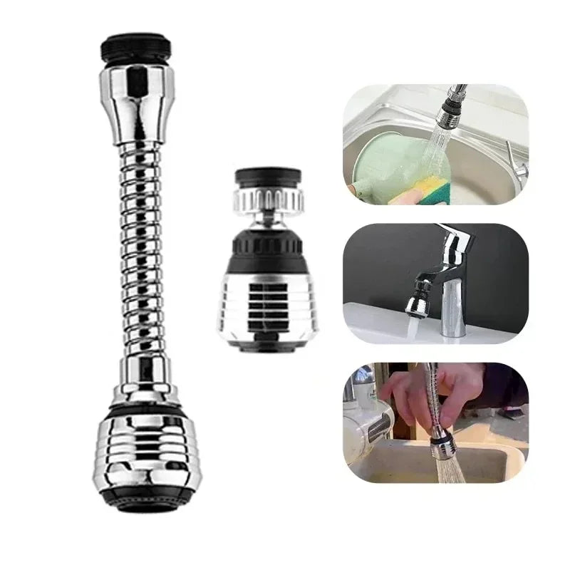 360° Rotating Kitchen Faucet Aerator | Dual Spray Water Saver