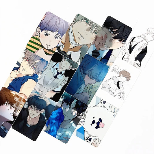 4- Korean BL Manhwa Photocards Baek Cirrus Yeon Skylar Couple Peaceful Pleasures Health and Wellness 12Pcs