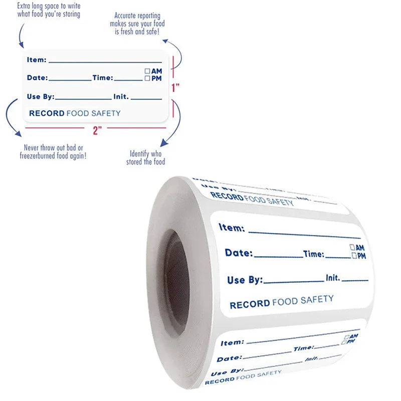500 Removable Date Labels | Food Storage Stickers Fridge & Freezer Food Storage Labels Peaceful Pleasures Health and Wellness