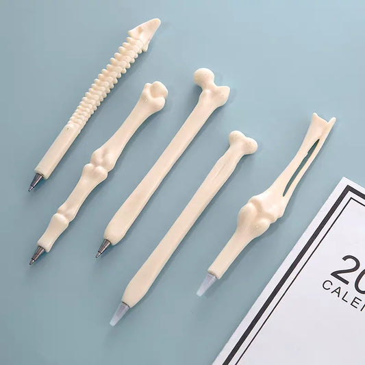 Funny Ballpoint Pen Blue Black Ink Creative Design Simulated Bone Peaceful Pleasures Health and Wellness