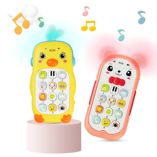 Baby Musical Mobile Phone Cartoon Teether Sound Light Telephone Peaceful Pleasures Health and Wellness