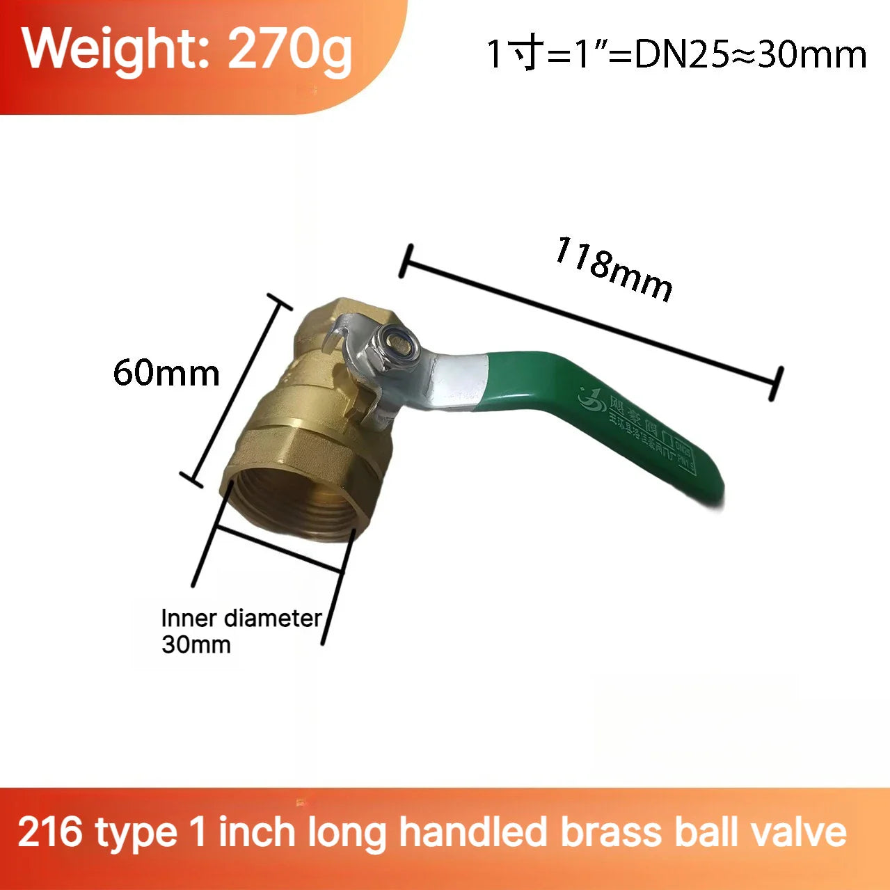 Brass Mini Ball Valve 1/2" 3/4" 1" BSP – Water Gas Oil Shut Off