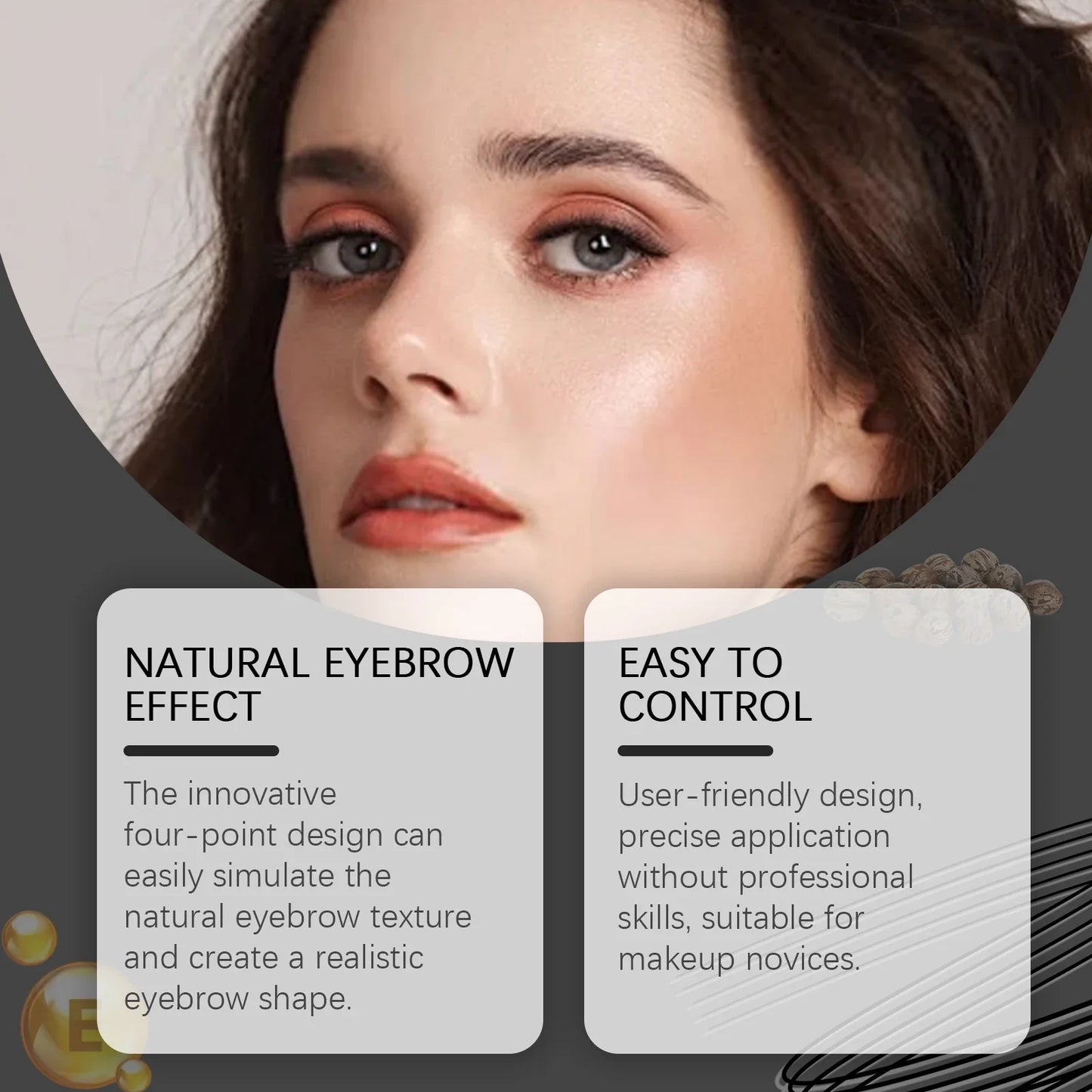 Eelhope 4-Pronged Waterproof Eyebrow Pencil – Black & Brown