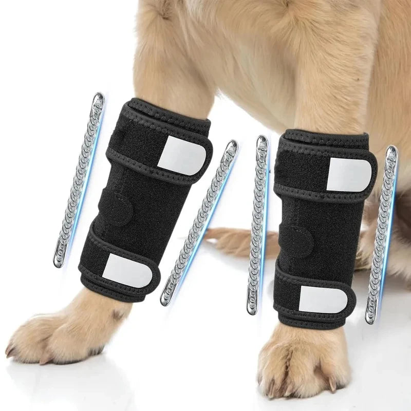 Adjustable Reflective Dog Knee & Leg Pads Joint Injury Protective Pet Dog Front Leg Safety Training Products Peaceful Pleasures Health and Wellness