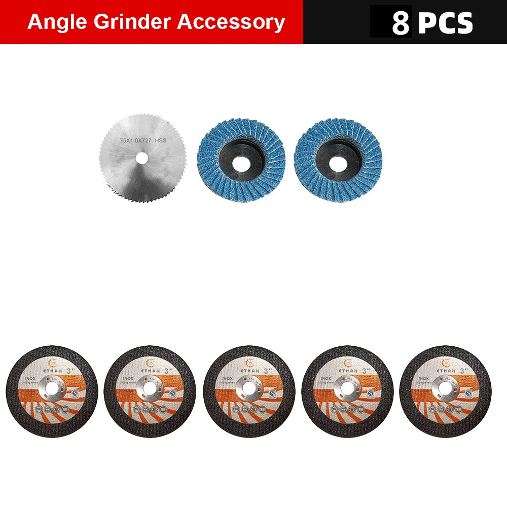 3inch Resin Sawblade Grinding Disc Electric Angle Grinder Attachment Cutting Wheel 75mm Diameter 10mm Bore Cutting Disc Peaceful Pleasures Health and Wellness 8pcs
