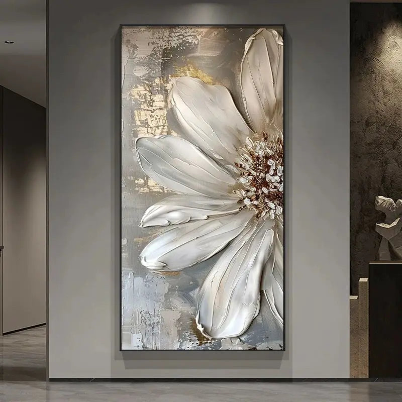 Abstract Big Size Flowers Wall Picture For Home Decor Pure Handmade Oil Painting On Canvas For Living Room Porch Mural For Gift Peaceful Pleasures Health and Wellness