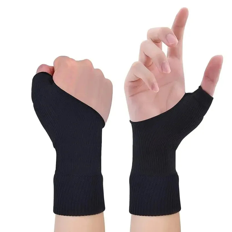 1[air Wrist Thumb Compression Arthritis Gloves, Breathable Wrist Support Wrist Brace Sleeve With Gel Thumb Injury Pads Peaceful Pleasures Health and Wellness black