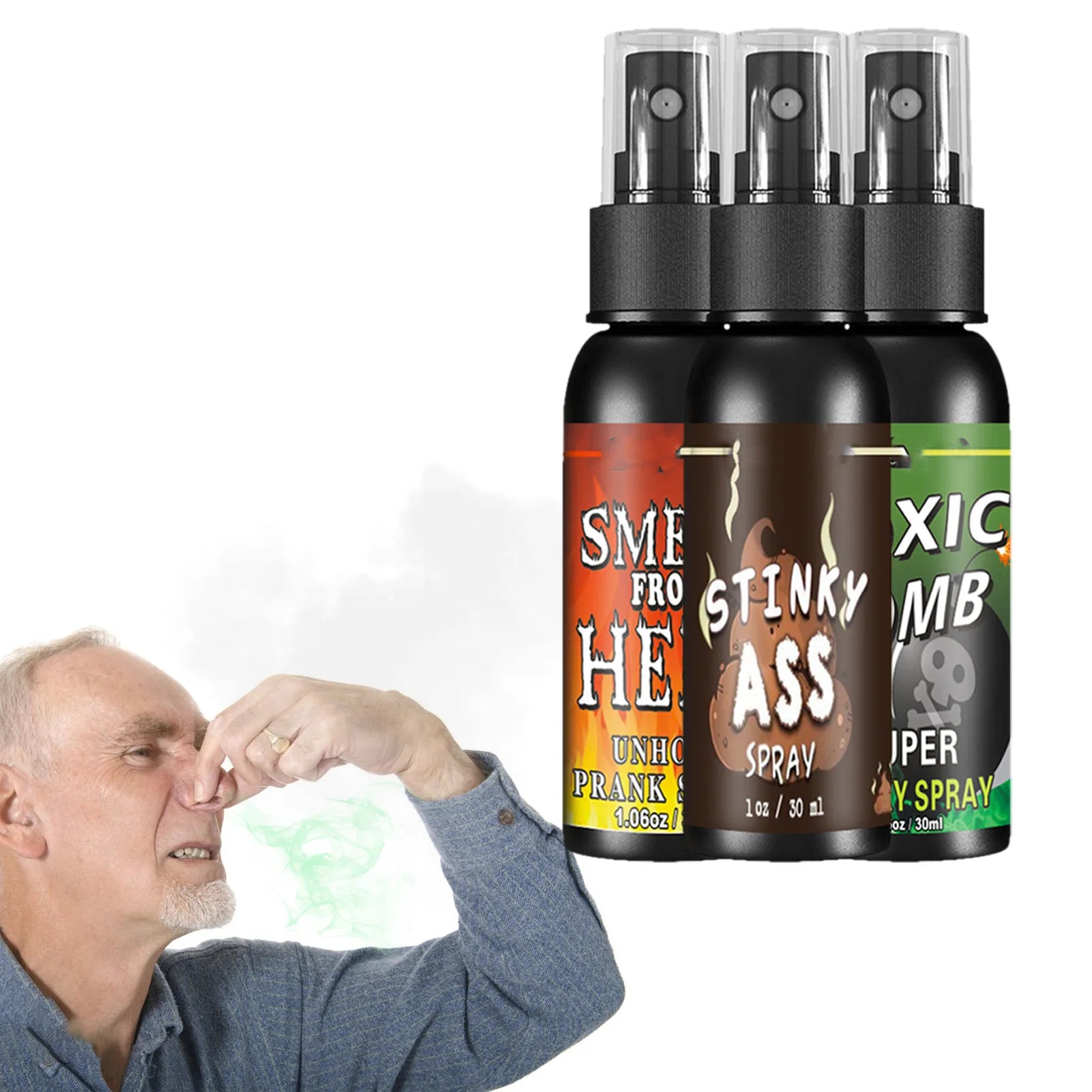3 Pack Stinky Ass Fart Spray Stink Hilarious Gag Gifts Non Toxic Long Lasting for Halloween Prank Gift Peaceful Pleasures Health and Wellness