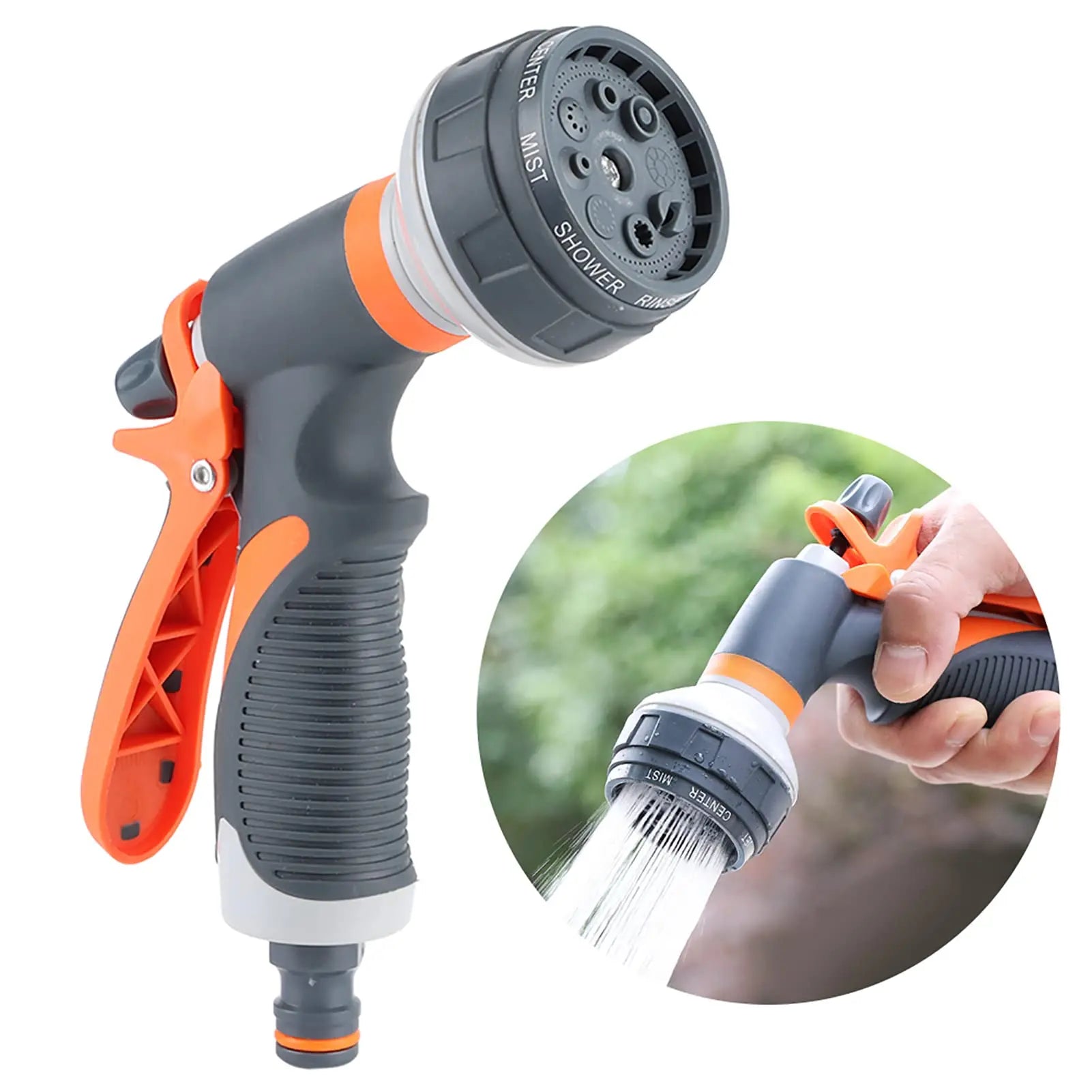 Garden Washing Cleaner High Power Pressure Car Adjustable Garden Hose Car Wash Water Gun and Hose Nozzle Washer Water Spray Gun Peaceful Pleasures Health and Wellness Default Title