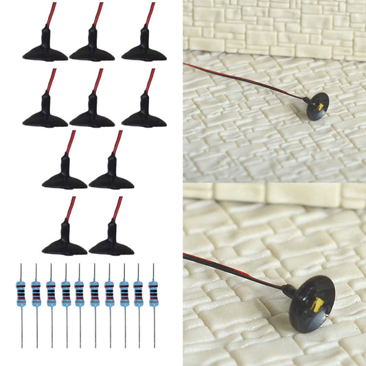 Sets Wall Lamppost Street Light Model Railway Train Lamp Black Led Peaceful Pleasures Health and Wellness Default Title