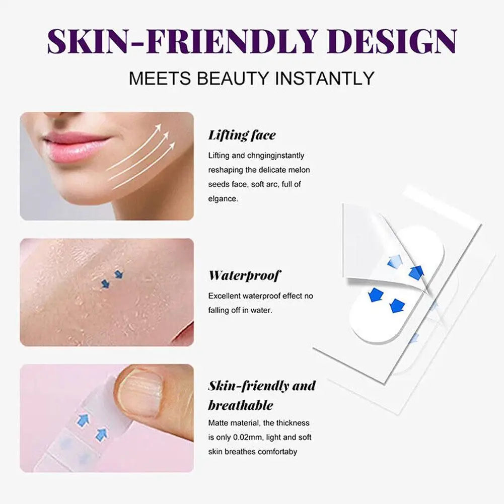 Eelhoe 40-Piece Invisible Face Lift Tape – Waterproof V-Line Lifting Stickers & Adhesive Face Patches for Instant Lift Peaceful Pleasures Health and Wellness
