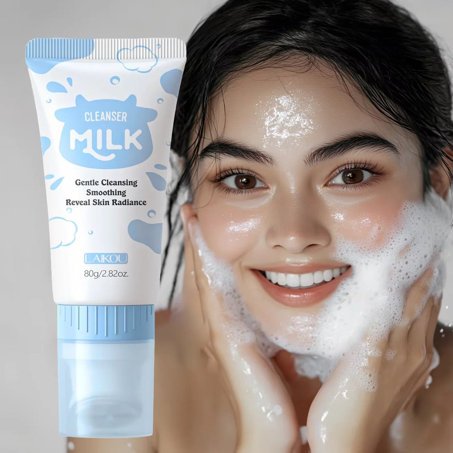 LAIKOU Milk Foaming Cleanser – Amino Acid Deep Clean 80g