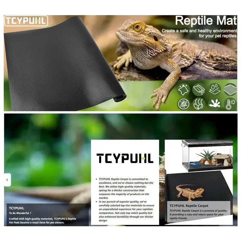 Reptile Carpet Terrarium Liner EVA Mat – Snake, Gecko, Lizard