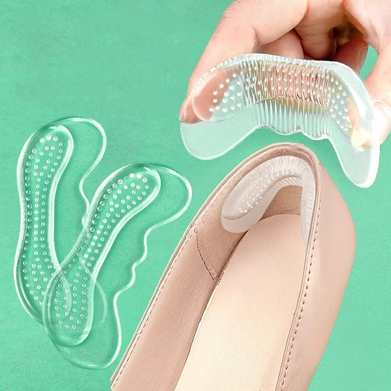Silicone Gel Heel Insoles for Women – Anti-Slip Pain Relief