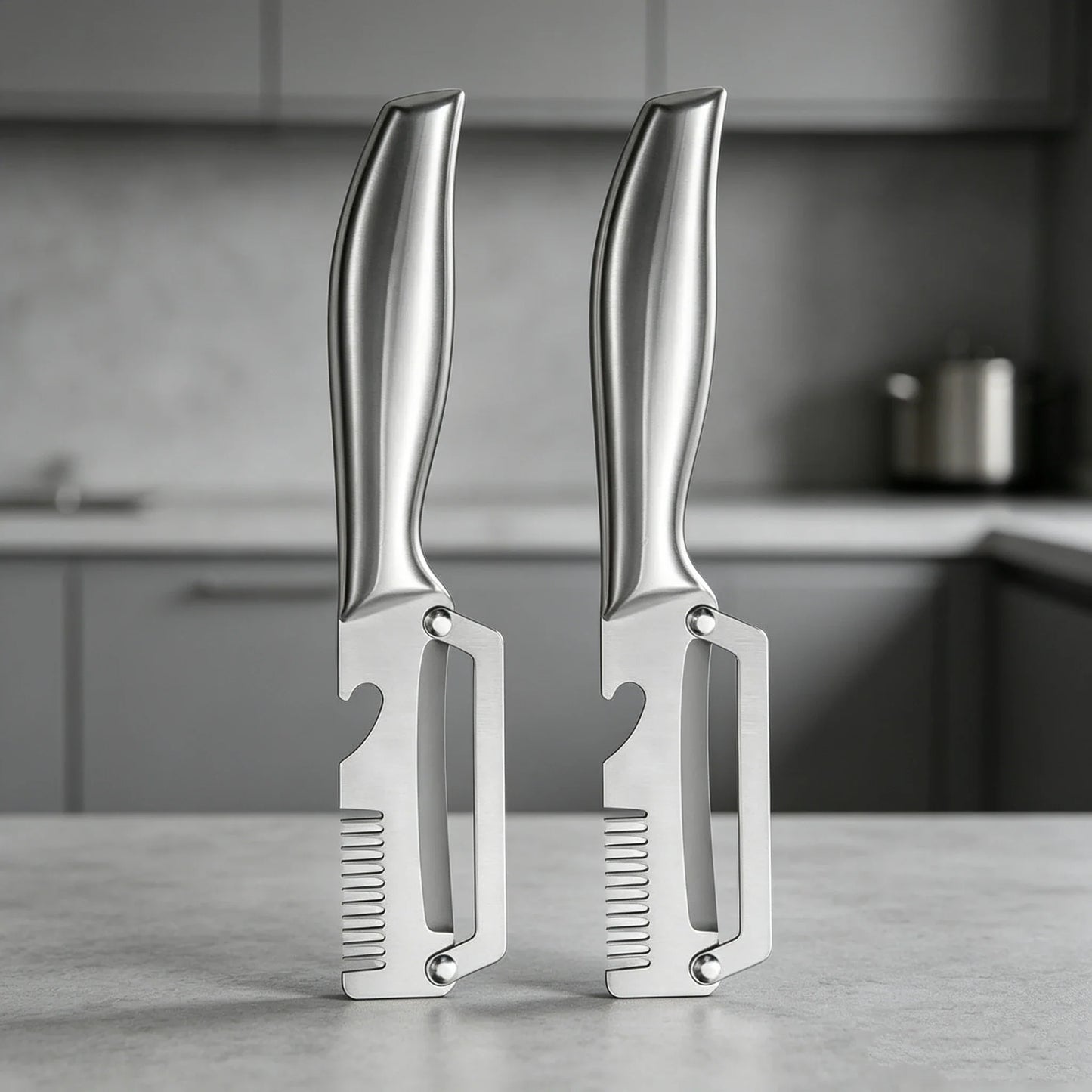 Stainless Steel Peeler with Wooden Handle | Multi-Function