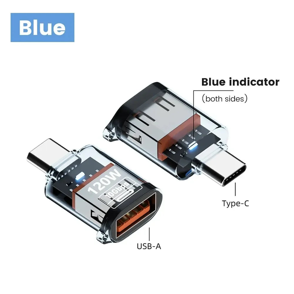 USB-C to USB-A OTG Adapter 120W Fast Charging USB 3.2 10Gbps