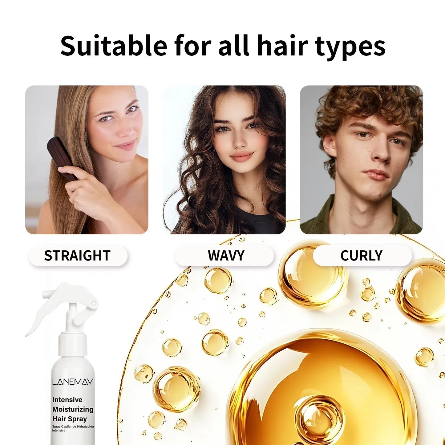 Intensive Moisturizing Hair Spray – All Hair Types, 120ml