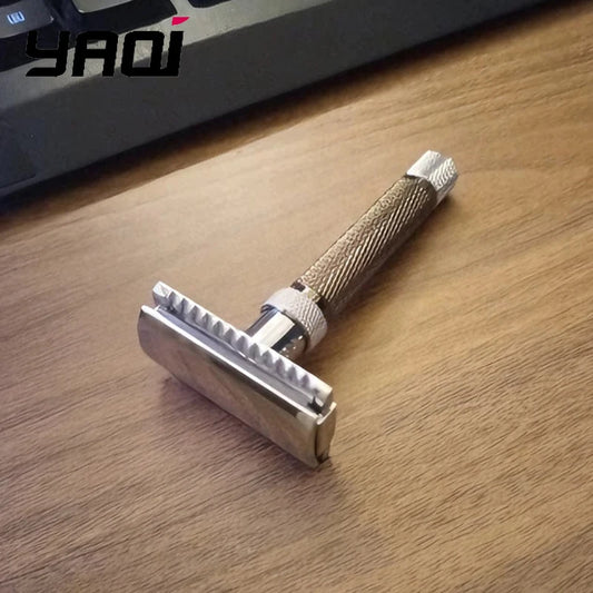 2026 Hot Sale YAQI Safety Razor Yaqi Adjustable The Final Cut Chrome And Gunmetal Color Safety Razor for Men Peaceful Pleasures Health and Wellness