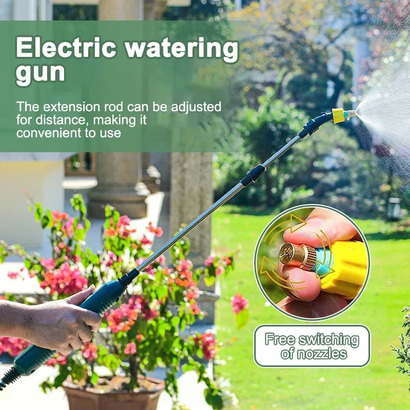 2400mAh High Pressure Electric Garden Sprayer Rechargeable Portable with 3 Adjustable Nozzles for Lawn Plants Irrigation Peaceful Pleasures Health and Wellness