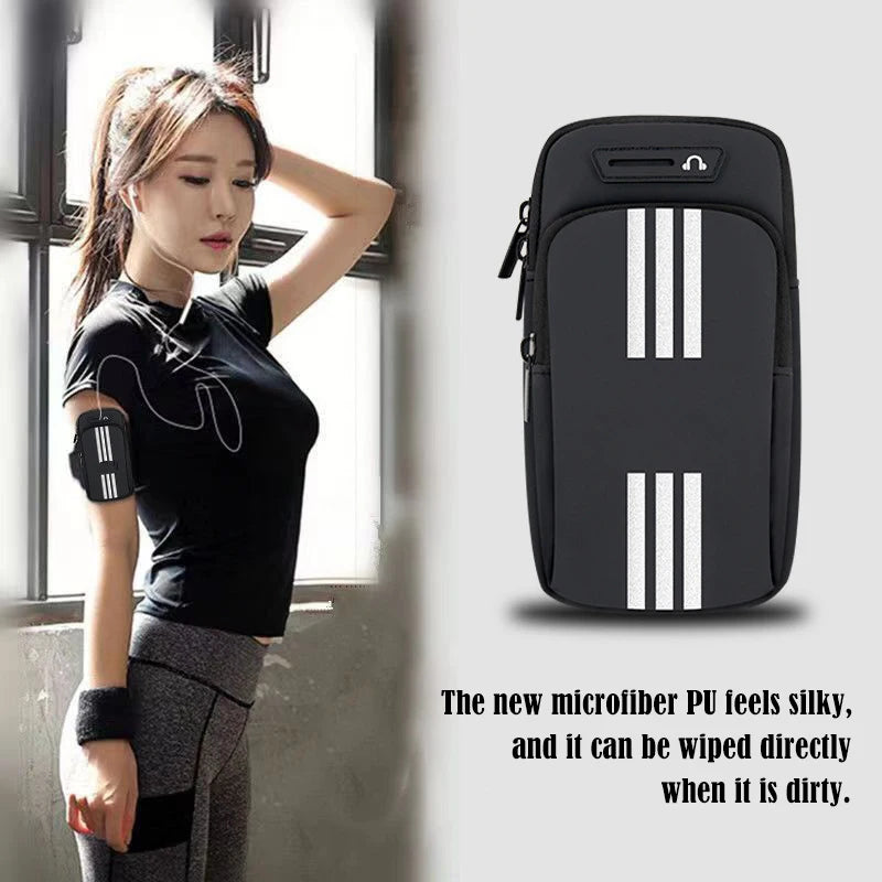 Sports Bag For Mobile Phone Armband For Jogging Cell Phone Accessories Woman mp3/mp4 Bags PU Hand Bag For Running Waterproof Peaceful Pleasures Health and Wellness