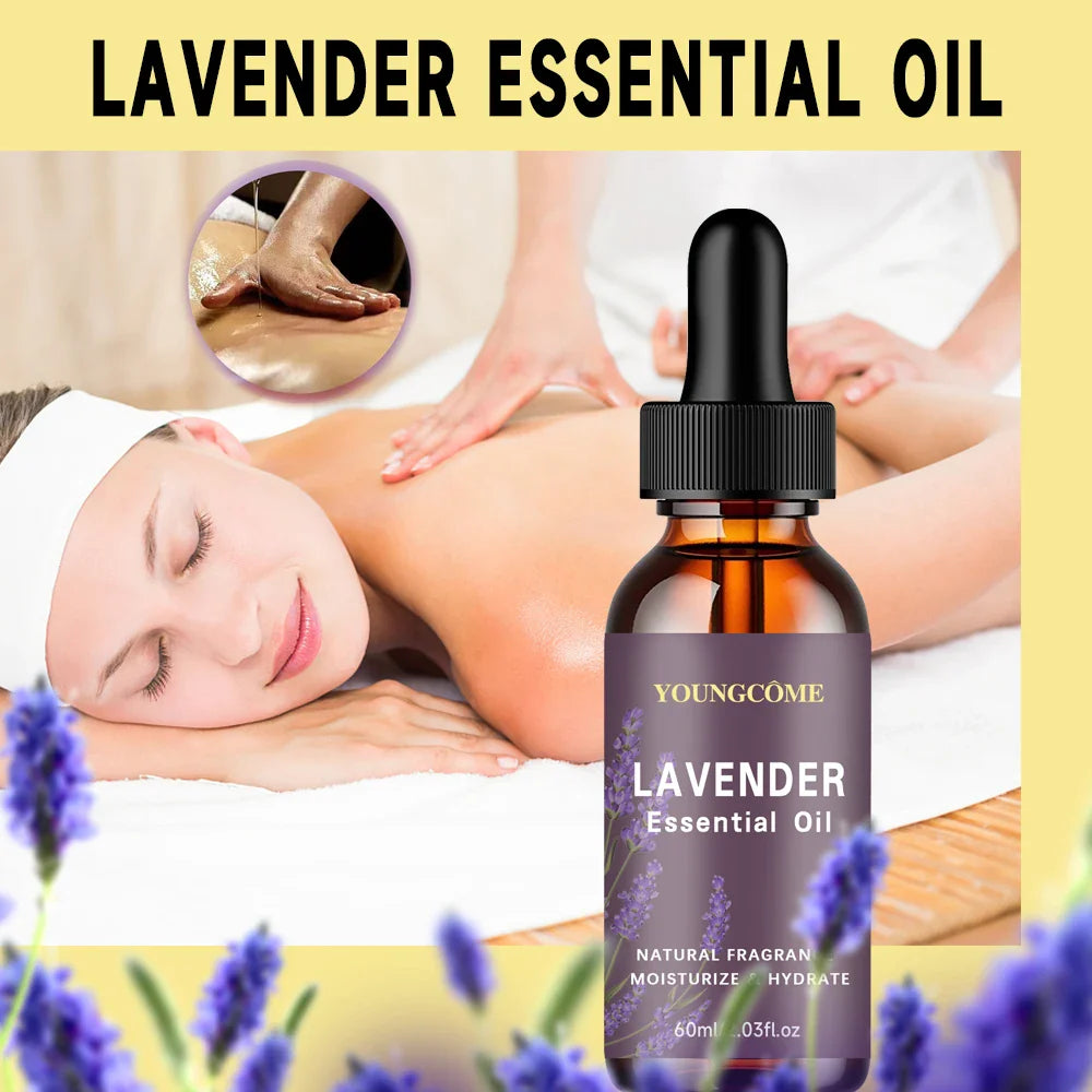 YOUNGCOME Organic Lavender Oil 40/60ml – Hair, Skin & Aromatherapy