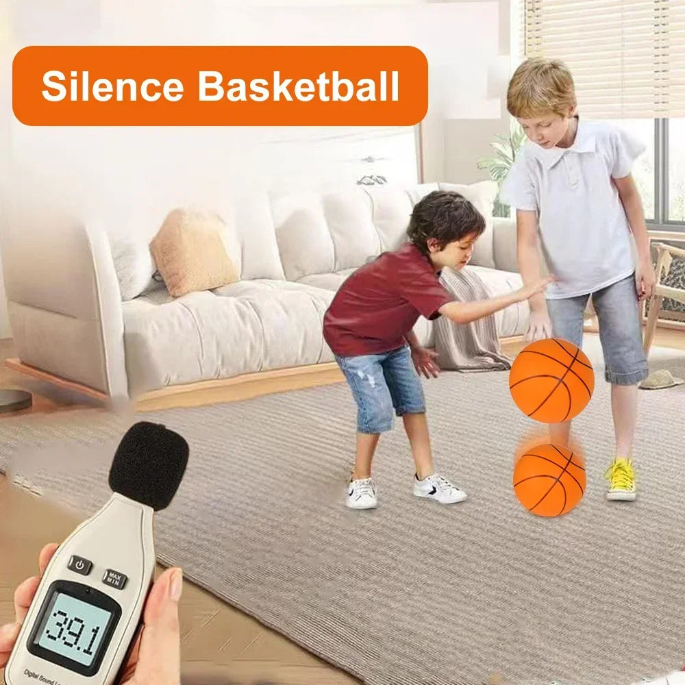 Kids Indoor Silent Foam Basketball – Noiseless Sports Ball Peaceful Pleasures Health and Wellness