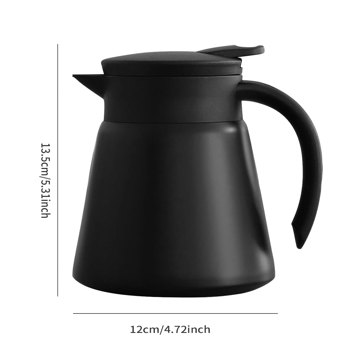 Thermal Coffee Carafe Tea Pot - 304 Stainless Steel Double Wall Vacuum Insulated, Hot & Cold Retention, Cool Touch Handle Peaceful Pleasures Health and Wellness